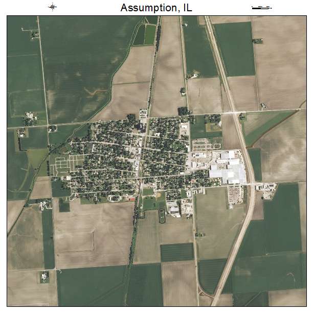Assumption, IL air photo map