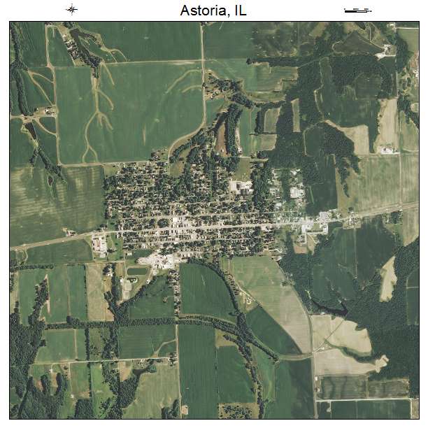 Astoria, IL air photo map