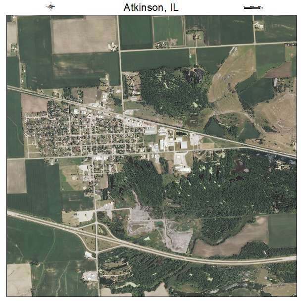 Atkinson, IL air photo map