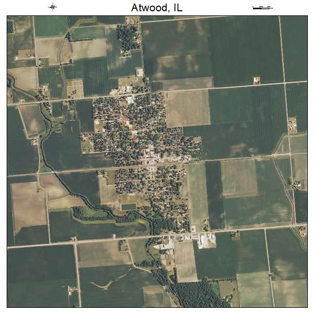 Atwood, IL air photo map
