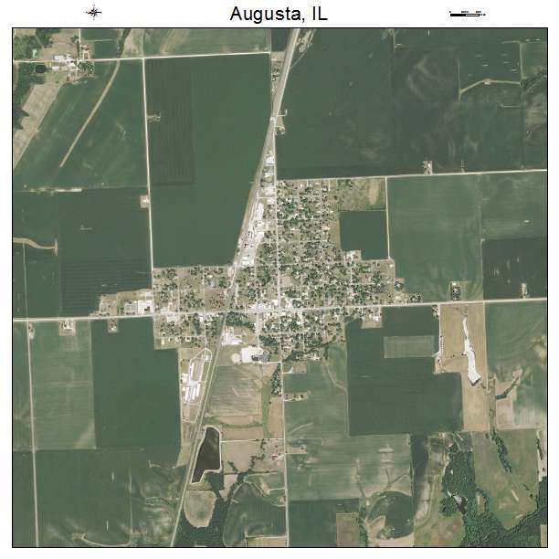 Augusta, IL air photo map