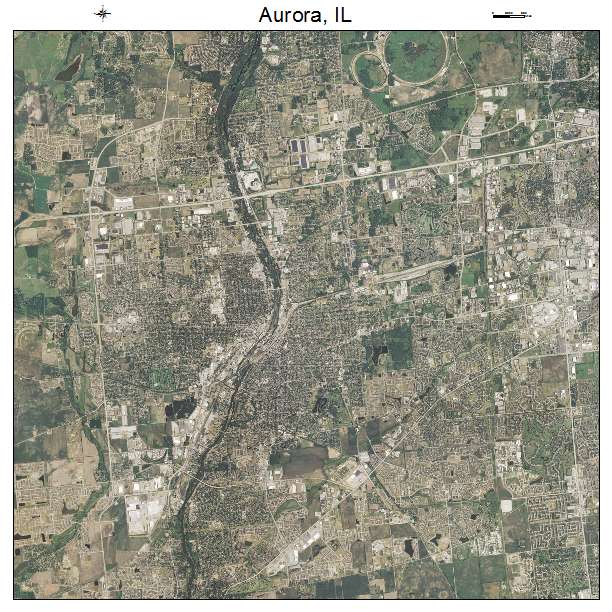 Aurora, IL air photo map