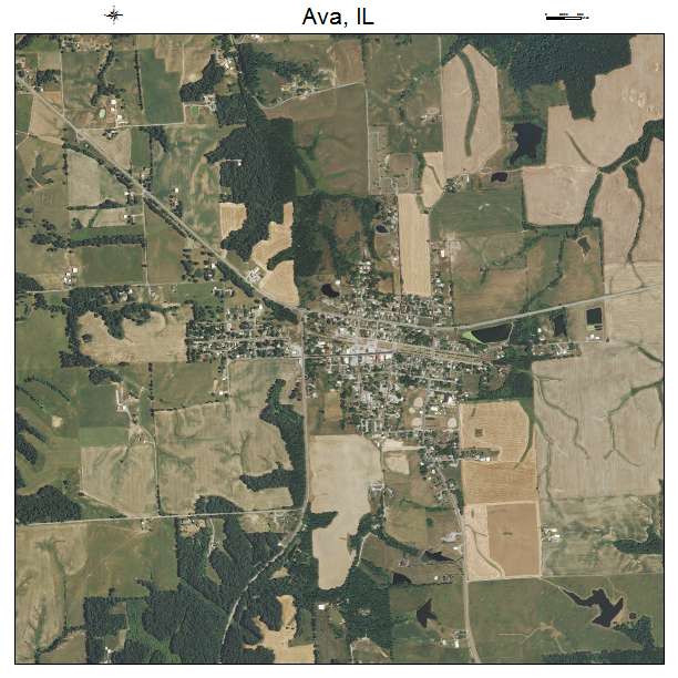 Ava, IL air photo map