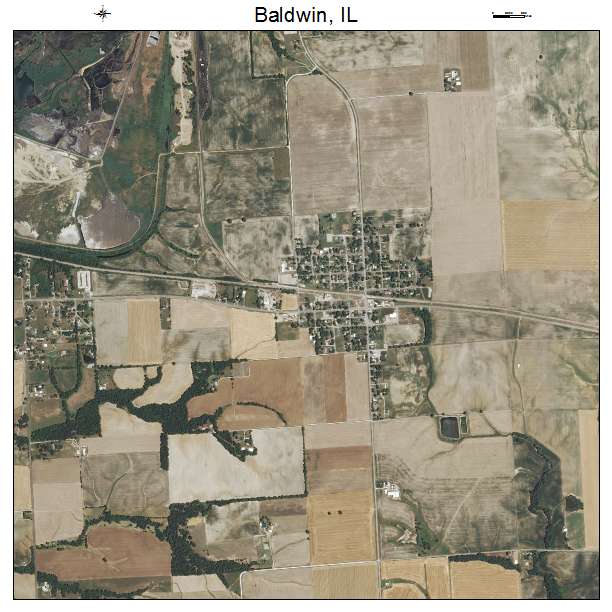 Baldwin, IL air photo map