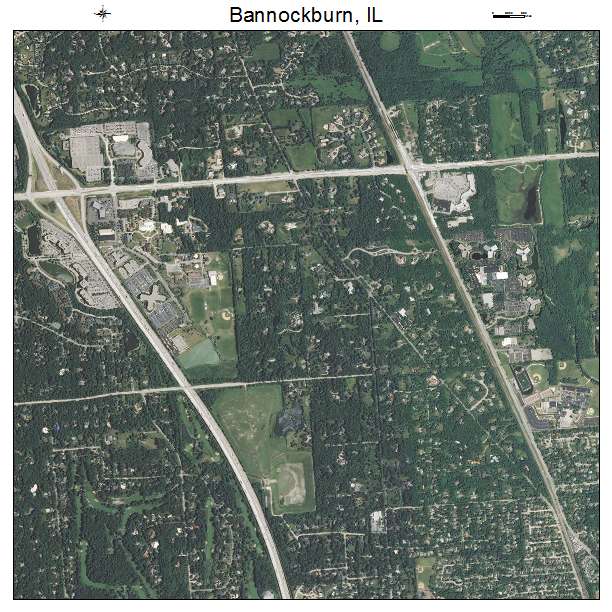 Bannockburn, IL air photo map
