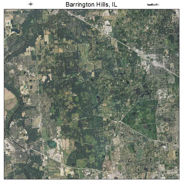 Barrington Hills, IL air photo map