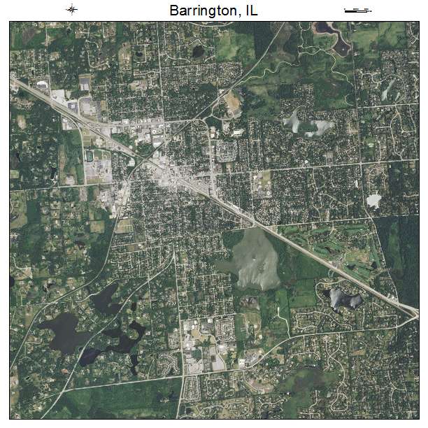 Barrington, IL air photo map