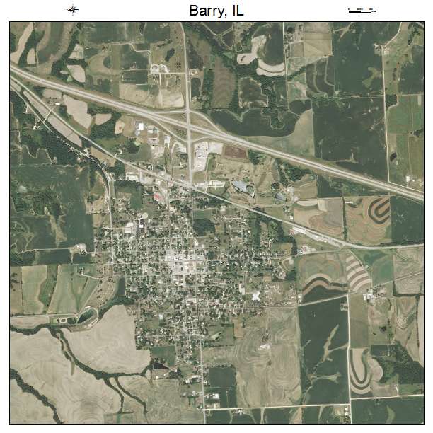 Barry, IL air photo map