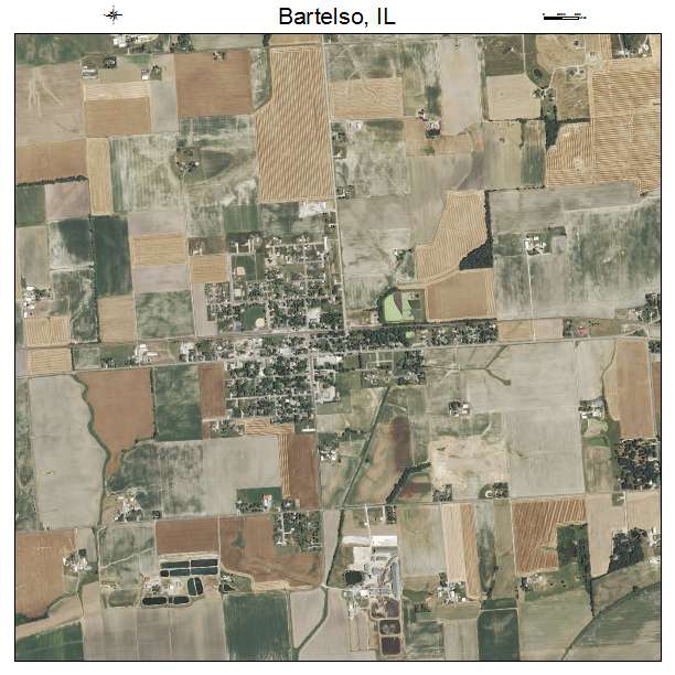 Bartelso, IL air photo map