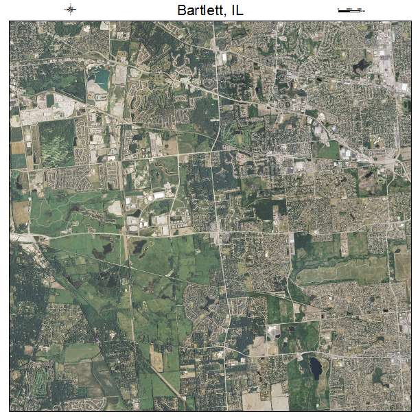 Bartlett, IL air photo map