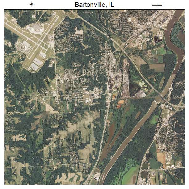 Bartonville, IL air photo map