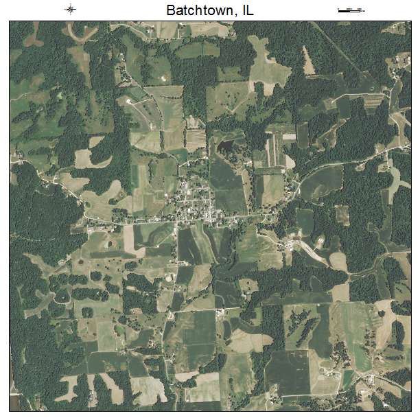 Batchtown, IL air photo map