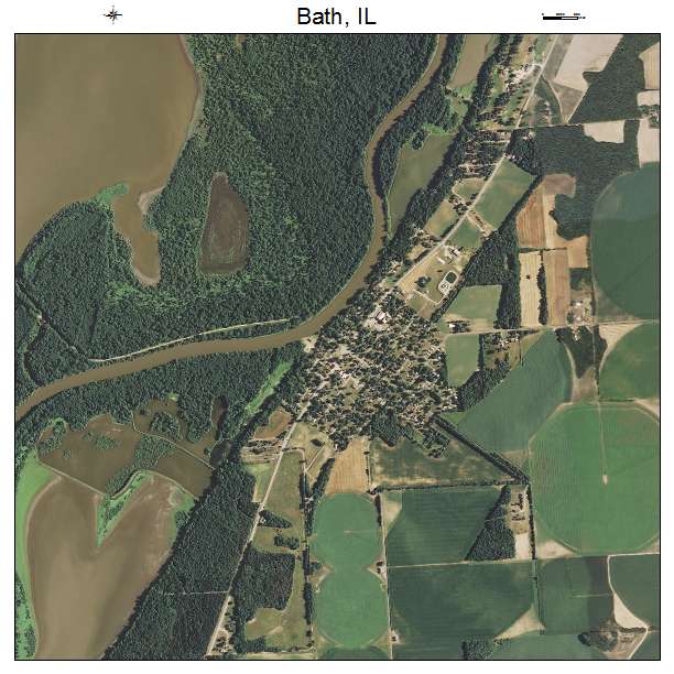 Bath, IL air photo map