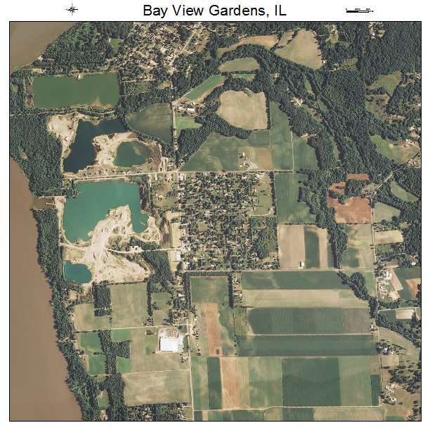 Bay View Gardens, IL air photo map