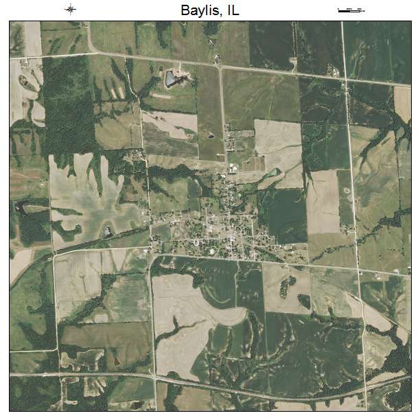 Baylis, IL air photo map