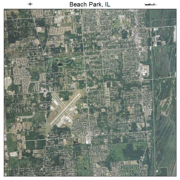 Beach Park, IL air photo map