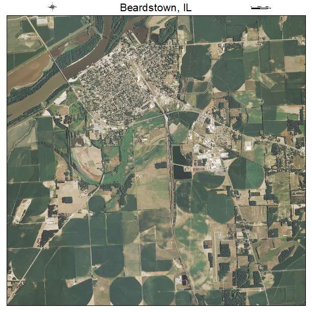 Beardstown, IL air photo map