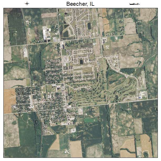 Beecher, IL air photo map