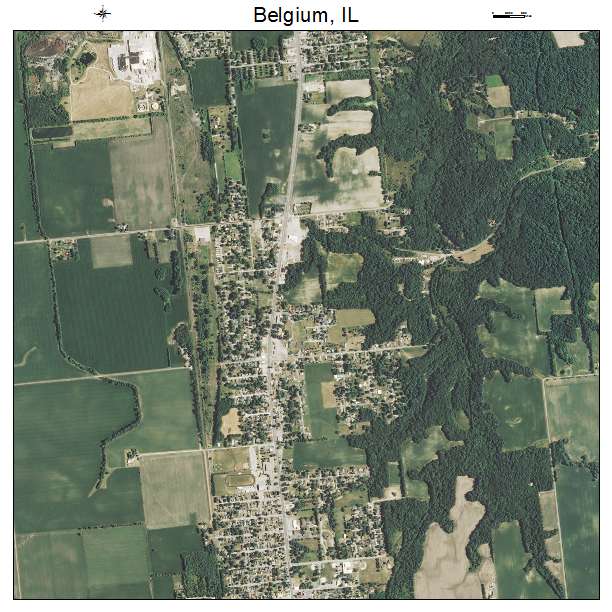 Belgium, IL air photo map