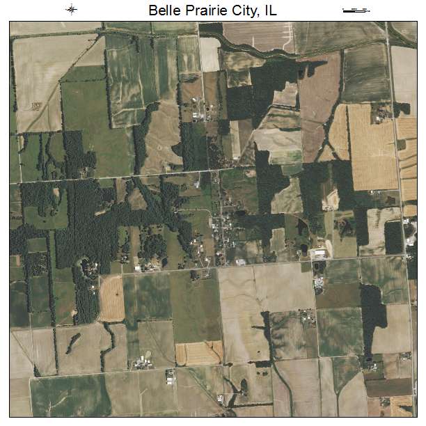 Belle Prairie City, IL air photo map