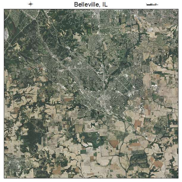 Belleville, IL air photo map