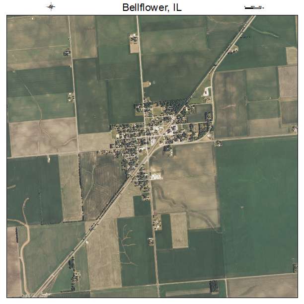 Bellflower, IL air photo map