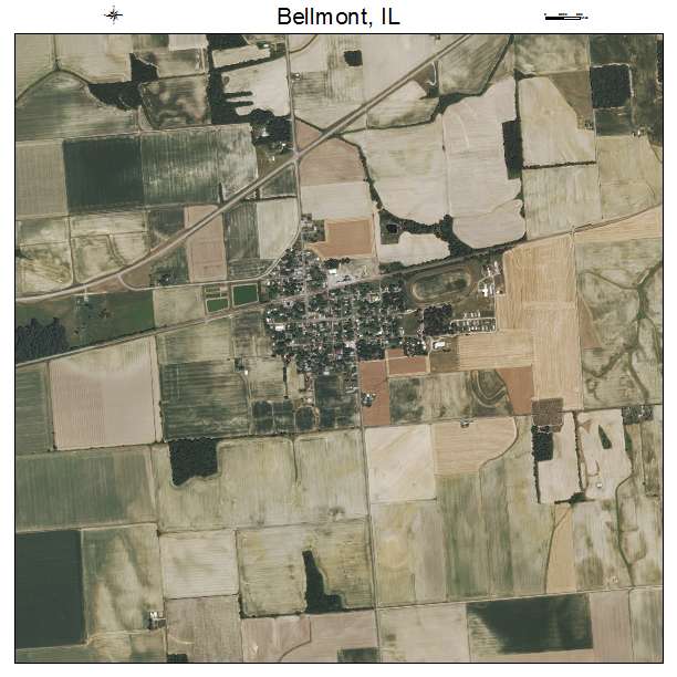 Bellmont, IL air photo map