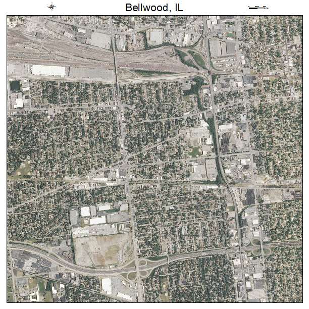Bellwood, IL air photo map