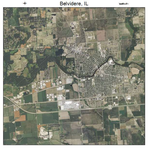 Belvidere, IL air photo map