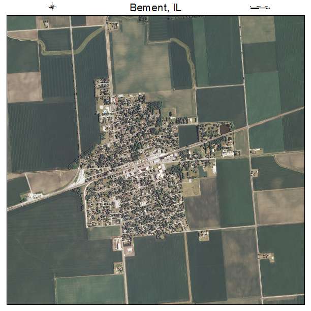 Bement, IL air photo map