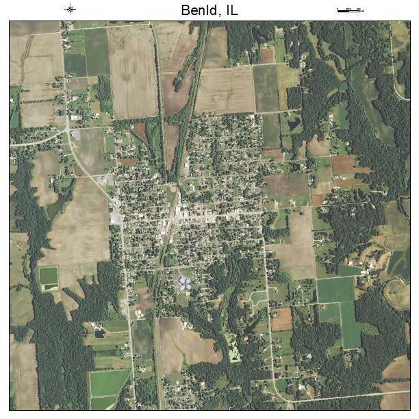 Benld, IL air photo map