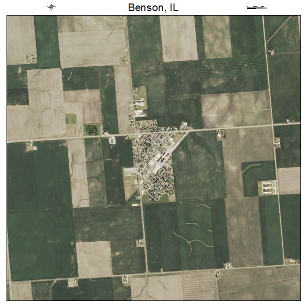 Benson, IL air photo map