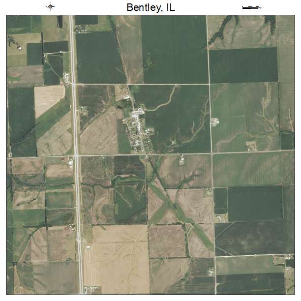 Bentley, IL air photo map