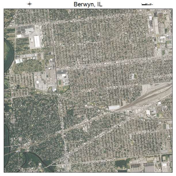 Berwyn, IL air photo map