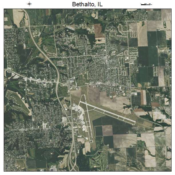 Bethalto, IL air photo map