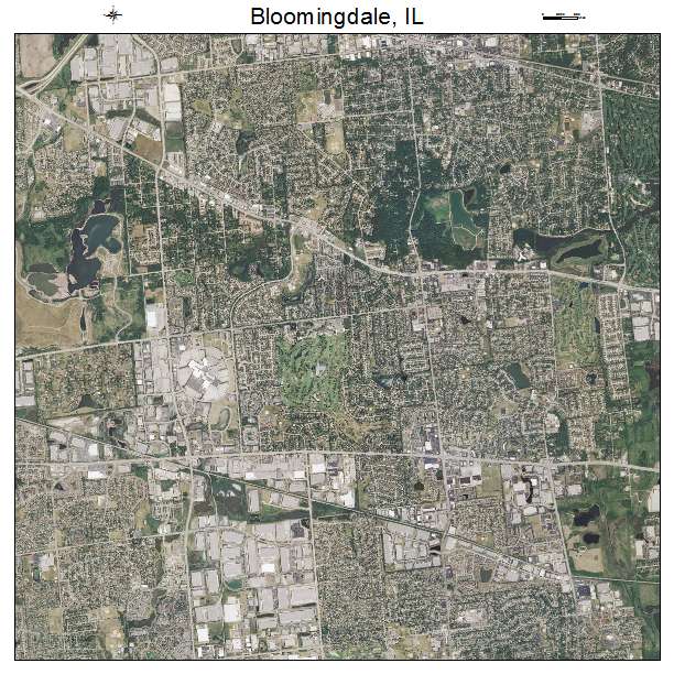 Bloomingdale, IL air photo map