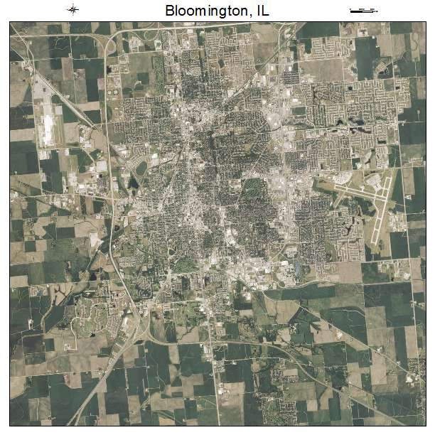 Bloomington, IL air photo map