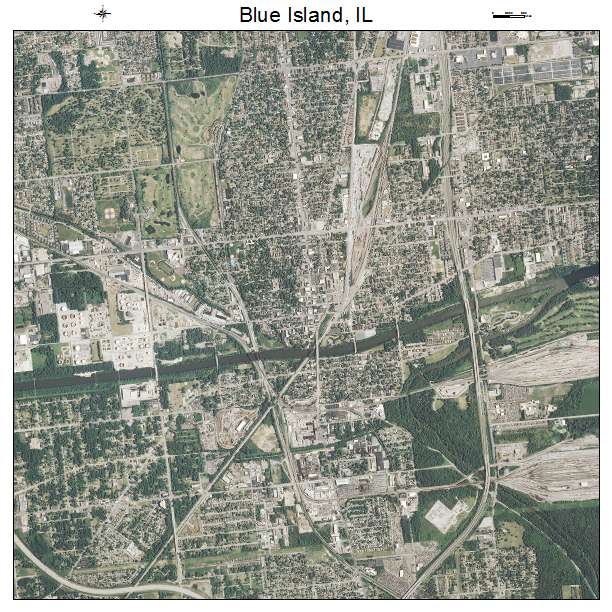 Blue Island, IL air photo map