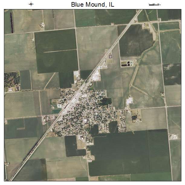 Blue Mound, IL air photo map