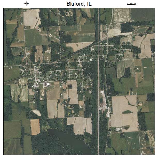 Bluford, IL air photo map