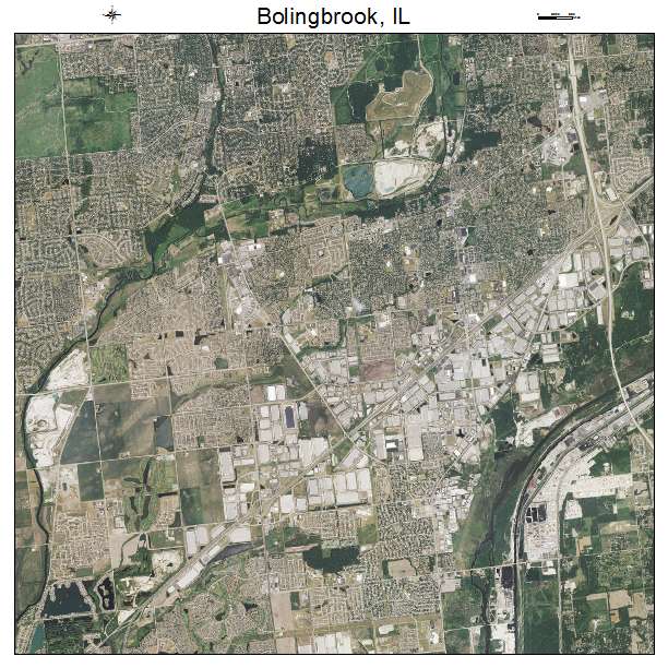 Bolingbrook, IL air photo map