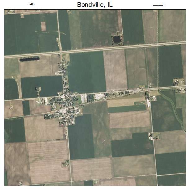 Bondville, IL air photo map