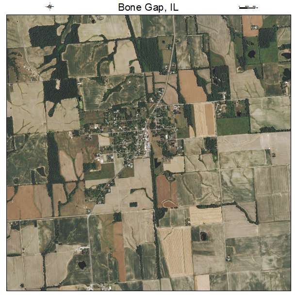 Bone Gap, IL air photo map