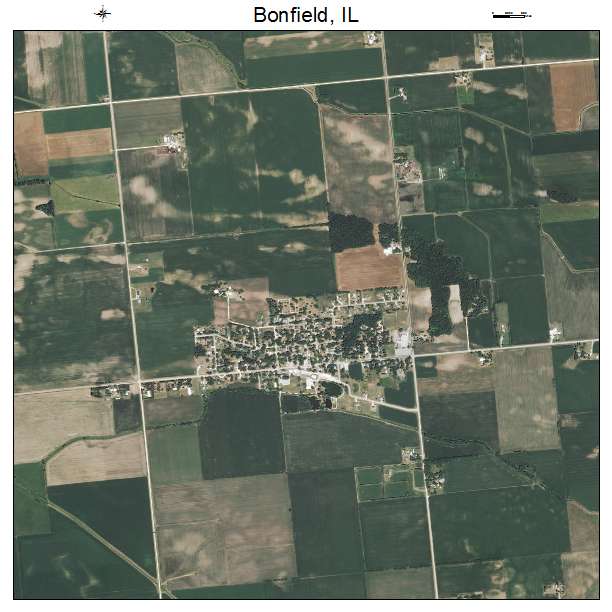 Bonfield, IL air photo map