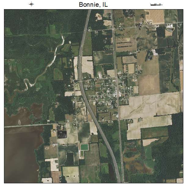 Bonnie, IL air photo map