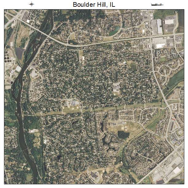 Boulder Hill, IL air photo map