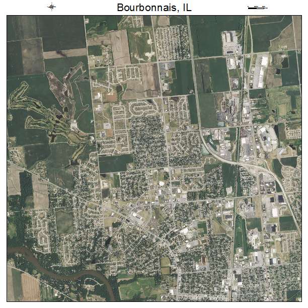 Bourbonnais, IL air photo map