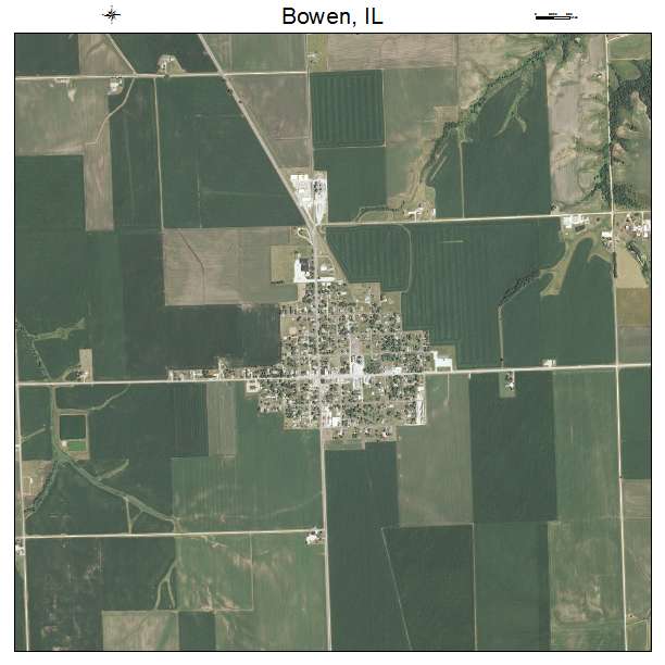 Bowen, IL air photo map
