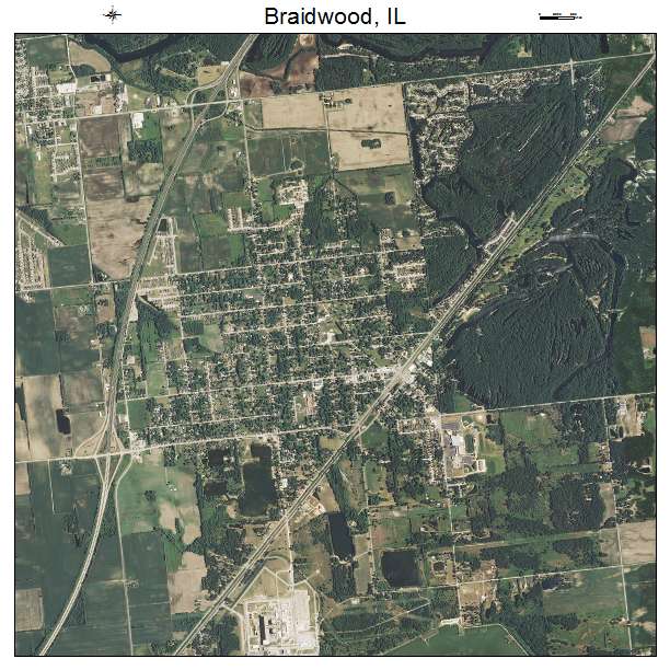 Braidwood, IL air photo map