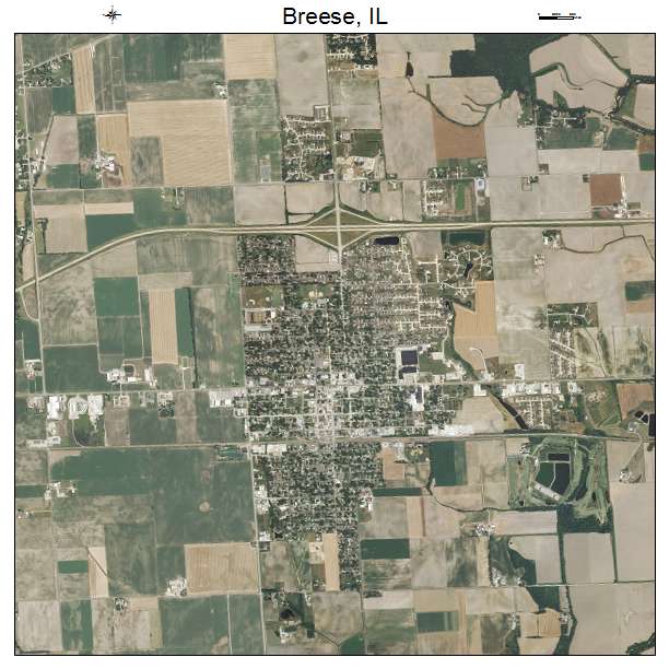 Breese, IL air photo map